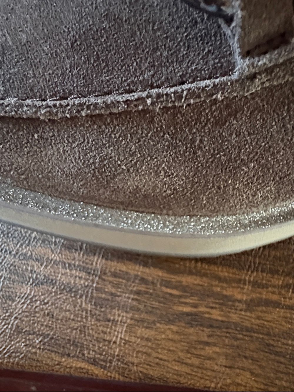 Johnston & Murphy Gracelyn Dark Suede Chain-Trim Slip-On Loafers - Picture 5 of 5